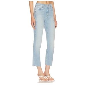 Mother The Mid Rise Dazzler Crop Fray Jeans Sun Kissed Light Wash Size 24